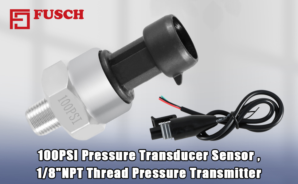 100/150/200/300/500/1000/1600PSI Pressure Transducer Sensor , 1/8"NPT Thread Pressure Transmitter
