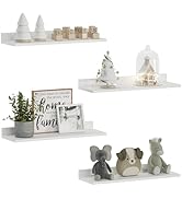 WOPITUES Floating Shelves, Wall Mounted Shelves for Room Decor, Modern Display Shelf for Bedroom,...