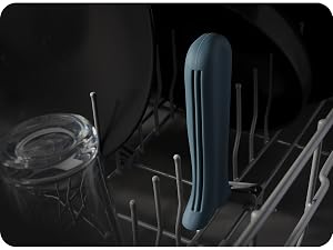 navy blue silicone pan handle cover dishwasher safe for quick and convenient cleaning