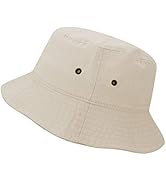 The Hat Depot Youth Kids Washed Cotton & Lightweight Nylon Packable Bucket Travel Hat Cap