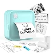 Label Maker Machine with Tape - Inkless Mini Bluetooth Label Printer with Multiple Templates, Wid...