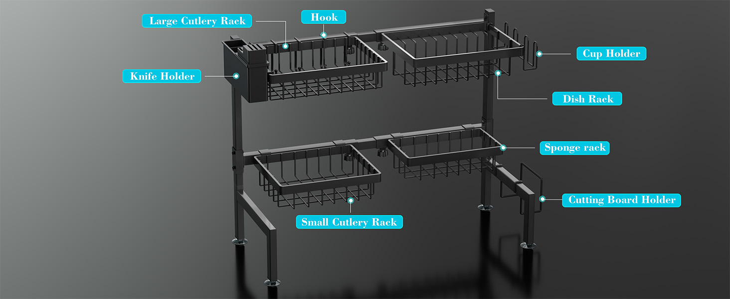 over sink dish drying rack