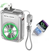 SEANCHEER Magnetic Power Bank Charger 10000mAh Portable Charger with Built-in Cable and Foldable ...