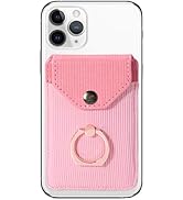 Card Holder for Back of Cell Phone, YUNCE Cell Phone Card Holder Ring Stand, Stick on Wallet for ...