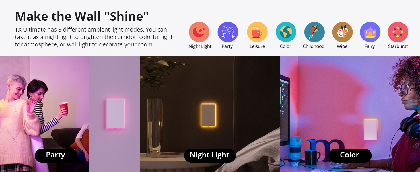 T5 Smart Switch make the wall shine