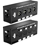 VANDESAIL 4 Channel XLR Snake, Multi Network 3 Pin DMX XLR Cable Breakout RJ45 Cat6/Cat5 Ethernet...