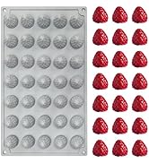 3D Raspberry Silicone Mold, 35-Cavity Nonstick Raspberry Silicone Mold Trays for Baking Chocolate...