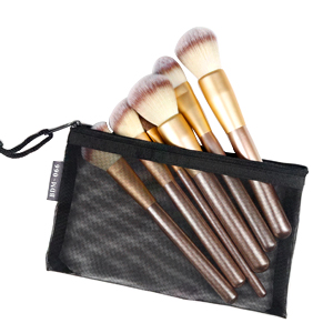 mesh cosmetic bags with zipper