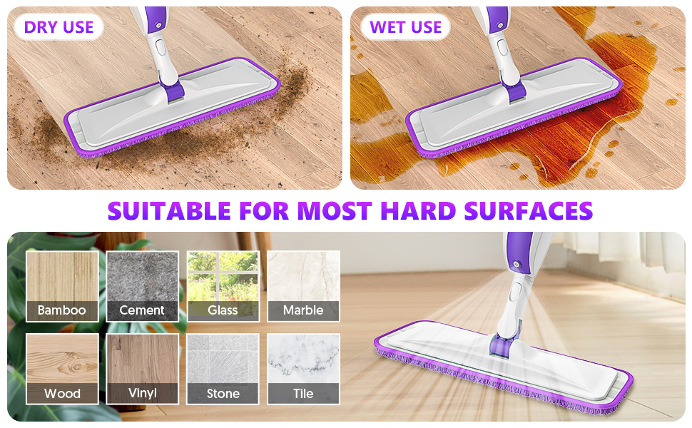 spray mops for floor cleaning with washable pads
