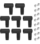 Anxingo 8 Set HEI Style Spark Plug Boot Terminal Kit Distributor Ignition Boot 90 Degree Connecto...