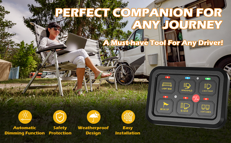8 gang switch panel for car