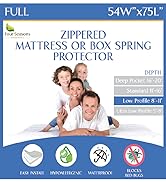 full zippered bed bug low profile box spring mattress protector 54x75 waterproof cover
