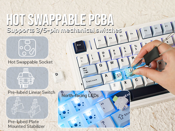 AULA F75 gaming keyboard