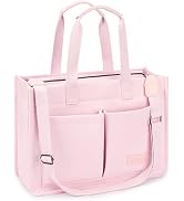 ZORFIN Canvas Tote Bag for Women with Zipper and Compartments Crossbody Work Laptop Bag for Trave...