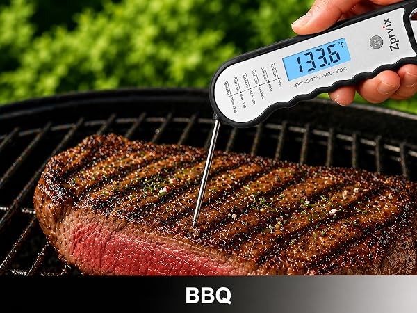 Instant read grill thermometer for steak, barbecue, smoker, and outdoor grilling