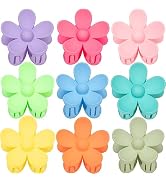 Claw Clips, 9 PCS Matte Flower Claw Clips, Large Hair Claw Clips For Women Thick Hair, Non Slip 9...