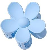 1Pc Blue Flower Hair Clips, Hair Claw Clips, Large Claw Clips For Women Girls Thick Hair, Big Cut...