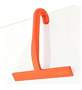 Shower Squeegee for Glass Doors - 10 Inch Ergonomic Round Grip, All-in-One Silicone Design with B...