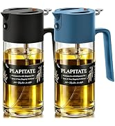PLAPITATE 2Pcs 17oz Premium Olive Oil Sprayer for Cooking, 2 in 1 Glass Olive Oil Dispenser Bottl...