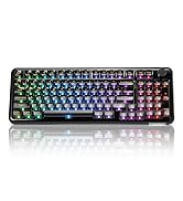 YUNZII X98 Wireless Mechanical Gaming Keyboard,QMK/VIA,Tri-Mode BT5.0/USB-C/2.4GHz Gasket Mount H...