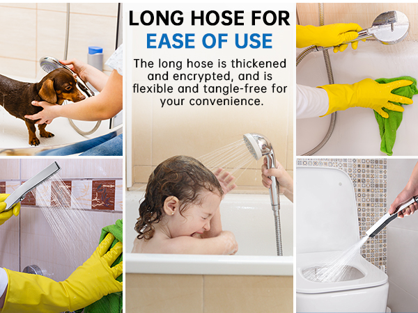 Long hose for ease of use