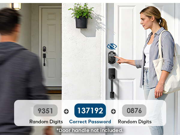 Anti-peep code lets you enter random digits before/after real pin to prevent others from seeing it.
