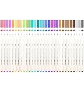 SAYEEC Metallic Brush Pens 30 Colors Art Metallic Markers Soft Brush Tip Calligraphy Paint Pens f...