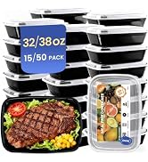 Eco Maicoco 15 Pack 32oz Meal Prep Containers Reusable BPA-Free, Disposable Food Storage Take Out...