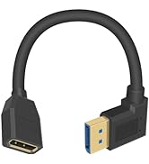 Poyiccot Right Angle Displayport 1.4 Cable, 90 Degree Displayport Extension Cable (8K/60Hz, 4k/14...