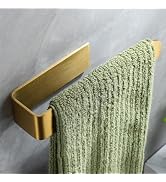 ZUNTO Gold Stainless Steel Hand Towel Holder, 7.9 Inch Adhesive Towel Bar - Bathroom, Kitchen, RV...