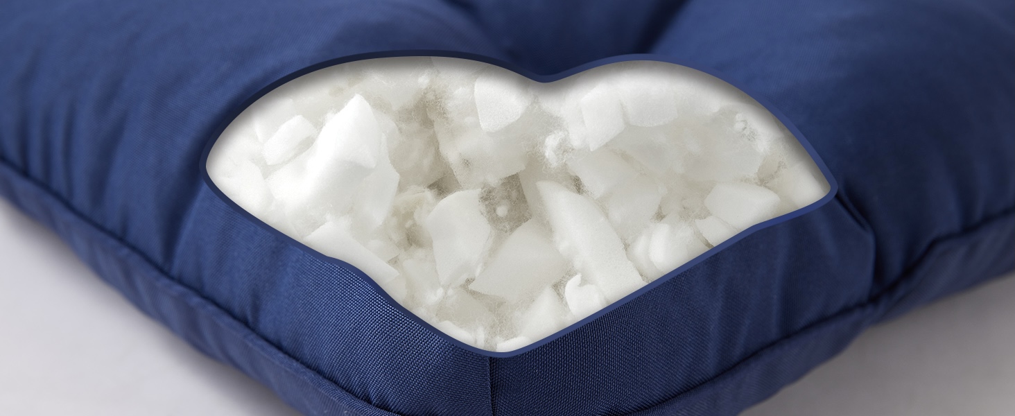 foam shreds outdoor bench cushion