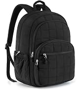 BAGSMART College Laptop Backpack, Travel Backpack for Women, Quilted Casual Daypack, Water-Resist...
