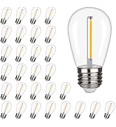 KGC 30 Pack Shatterproof & Waterproof S14 Replacement LED Light Bulbs –1W Equivalent to 10W, Whit...