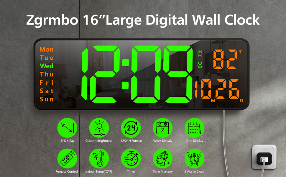 digital wall clock