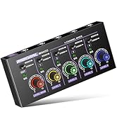 Mini Audio Stereo Mixer 4 Channel 1/4 Inch TSR/TS Audio Input Jack For Line Mixer Stereo/Mono Cut...