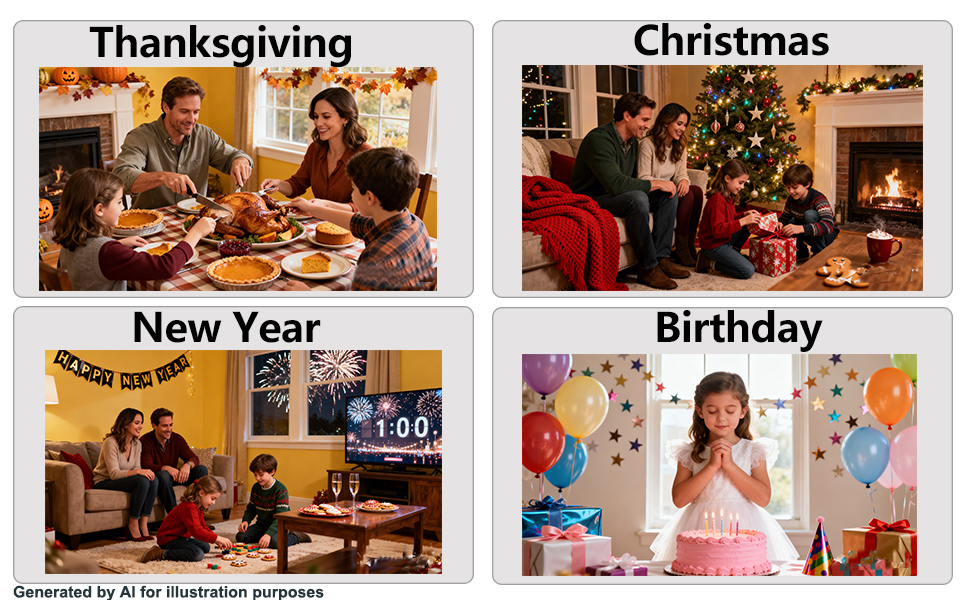 Thanksgiving Christmas New Year Birthday