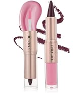 AIUEO 2-in-1 Lip Liner and Lip Gloss Set, Double-Ended Matte Lip Combo Set for Black Women, Long-...