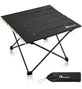 MOON LENCE Folding Beach Table, Small Folding Table, Outdoor Ultralight Aluminum Camping Table, P...