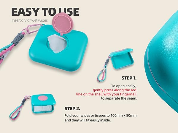 Flip lid or push side gap to open. Grab wipes one-handed. Effortless access anywhere.