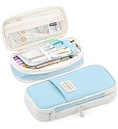 MAMUNU Expandable Pencil case with compartments, Large Capacity Pencil Cases Pencil Bag Pouch Off...