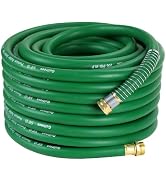Guitrees 75FT 5/8 Heavy Duty Rubber Garden Hose - 200psi Working, 1000psi Burst - Hot/Cold Water ...