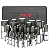 Disen 32-Piece HEX Bit Socket Set, SAE & Metric Allen Wrench Socket Set with Enhanced Storage Cas...