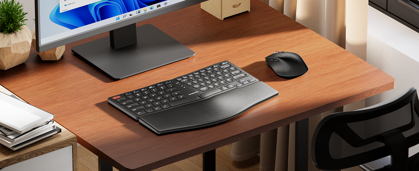 3 in 1 Ergonomic Keyboard Mouse Combo - Black a+ content page (21)