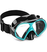 Aegend Swim Goggles with Nose Cover, 180° Panoramic Anti-Fog Tempered Glass, No-Leak Diving Mask ...