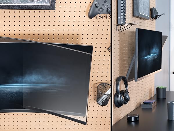 Single Monitor Pegboard Panel Mount