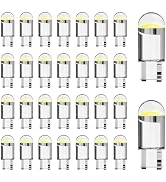 Pniwuno 30 PCS 194 Car LED Light Bulbs, 0.36W 12V T10 6000K Interior Lights, 168 2825 W5W Wedge C...
