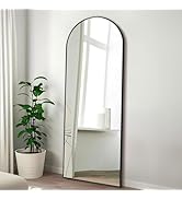TinyTimes 58''x18'' Arch Full Length Mirror, Arched Floor Mirror with Stand, Full Body Mirror, Wa...