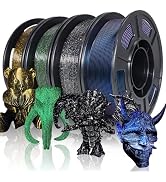 YOUSU 3D Printer Filament Galaxy PLA Filament 1.75mm, 3D Printing Filament Bundle, Multi Color PL...