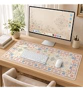iCasso Retro Mouse Pad, XXL Large Mouse Pad,Desk Matt for Desktop Protector, Anti-Slip Mousepad w...