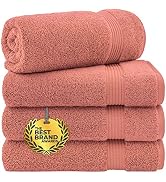 Cotton Paradise Bath Towels, 100% Turkish Cotton 27x54 inch 4 Piece Bath Towel Sets for Bathroom,...